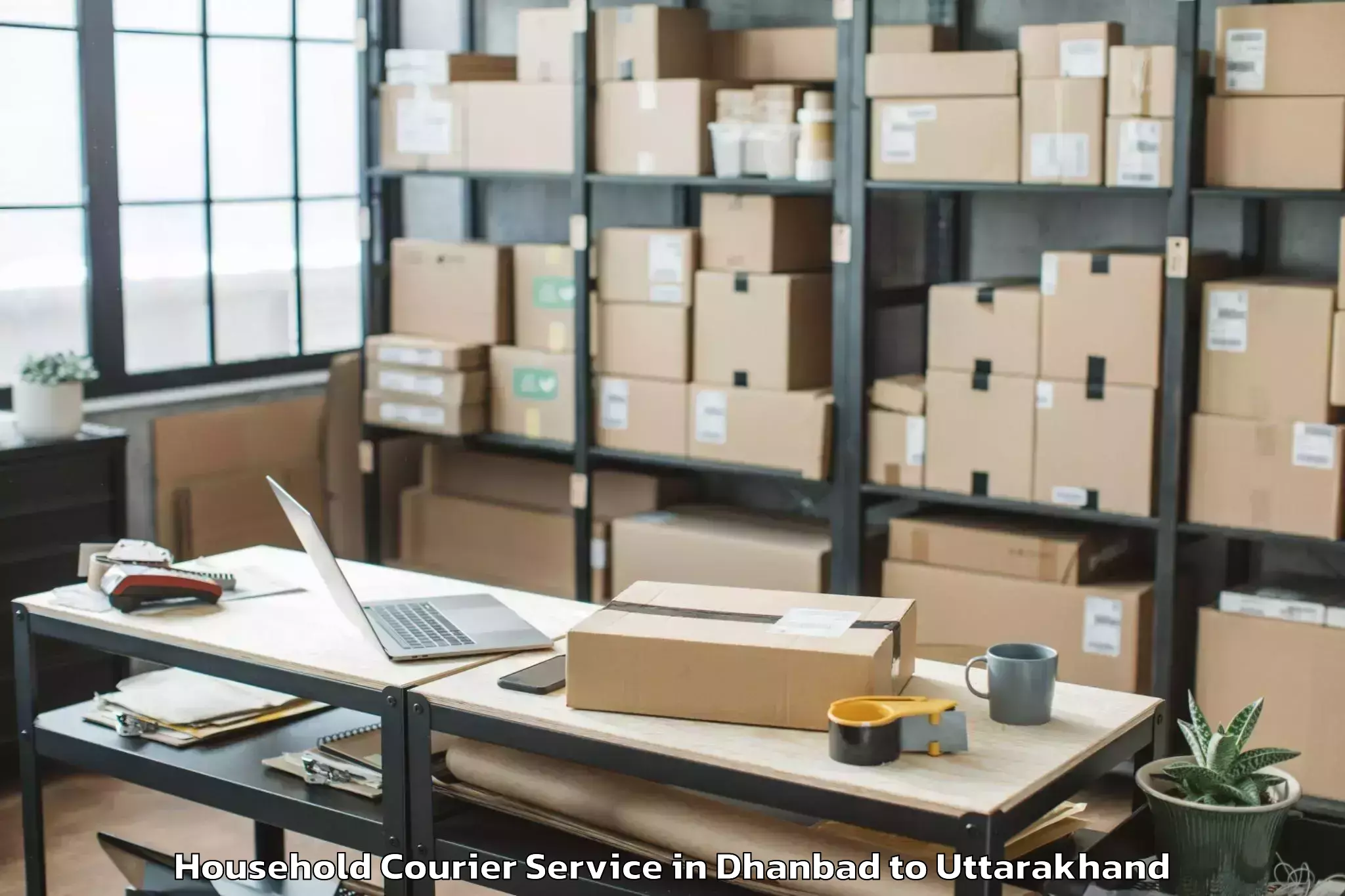 Easy Dhanbad to Harbatpur Household Courier Booking